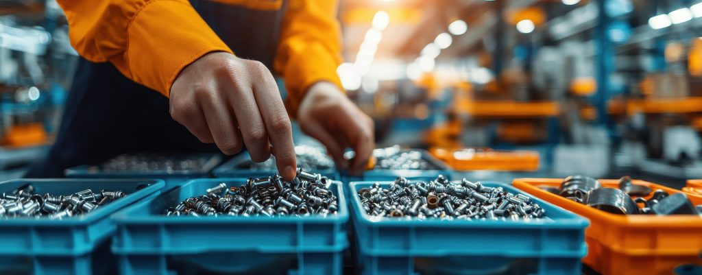 Sorting metal components in bins